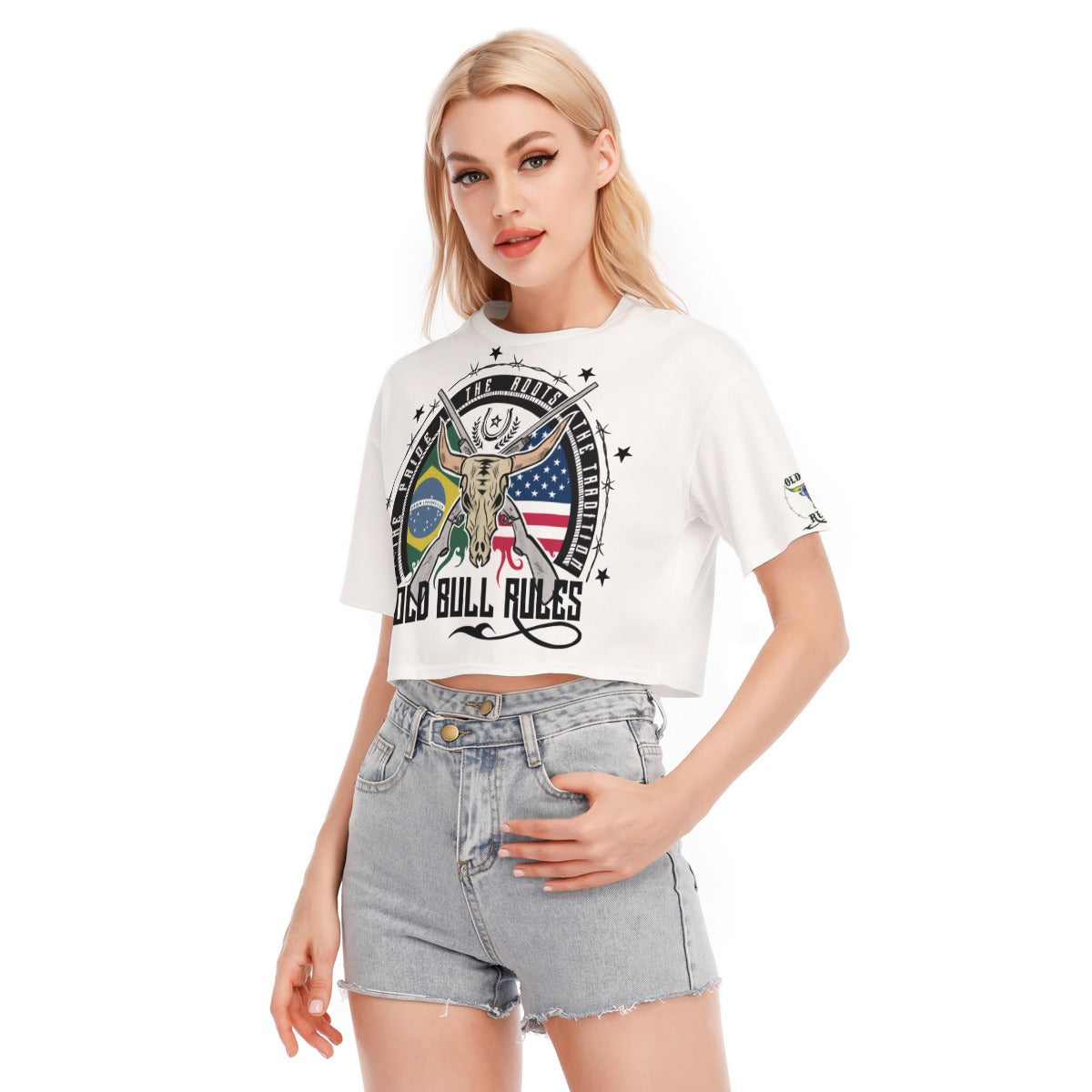 BRUSA LOGO Women's Cropped T-shirt