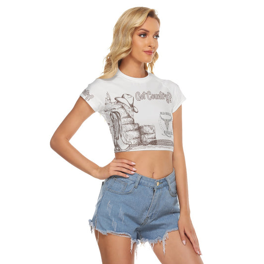 Roots Got Country Logo Women's Raglan Cropped.