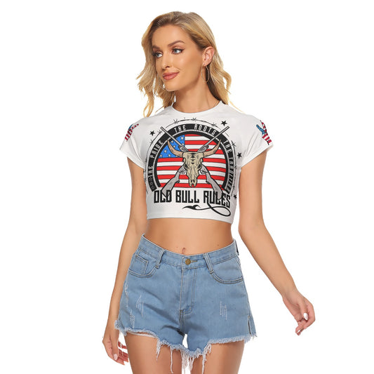 OBR USA LOGO Women's Raglan Cropped T-shirt