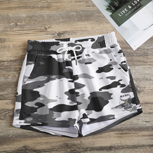 Camo Bw Women's Casual Shorts